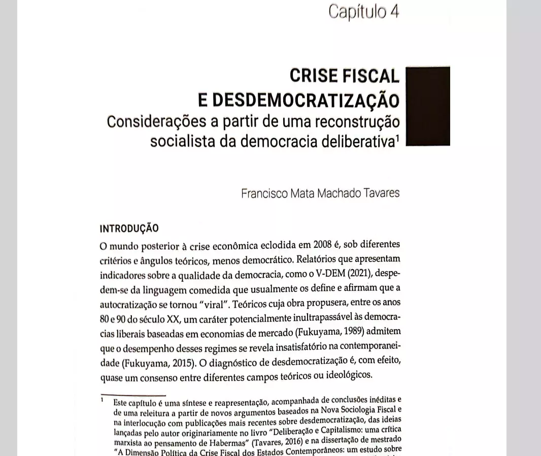 Crise Fiscal e Desdemocratização